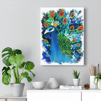 Peacock on Canvas