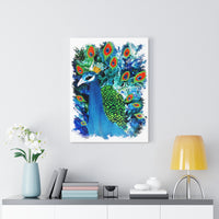 Peacock on Canvas